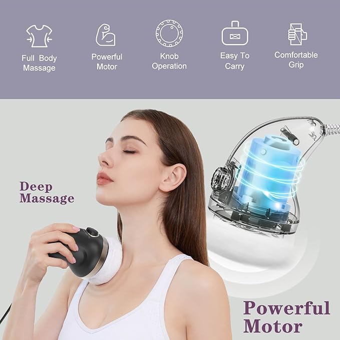 Handheld Cellulite Massager-Body Sculpting Machine with Lymphatic Drainage Skin Tightening and Vibrating Beauty Sculpt Massage Function. Suitable for Women Men Use at Home