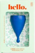 Cup High Cervix Menstrual Cup | Award Winning Reusable Soft Flexible Alternative to Pads &amp Tampons | Sustainable Feminine Hygiene | Leak Proof | Holds 34ml 45mm Diameter 78mm L (Large)
