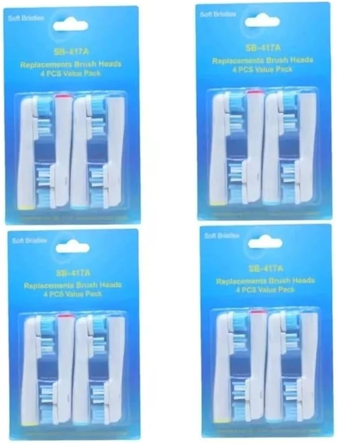 Compatible for 4/8/16pcs Replacement Brush Heads Compatible with OB Electric Toothbrush Pro1000 8000 9000 Sonic Adults Vitality(4 pcs)
