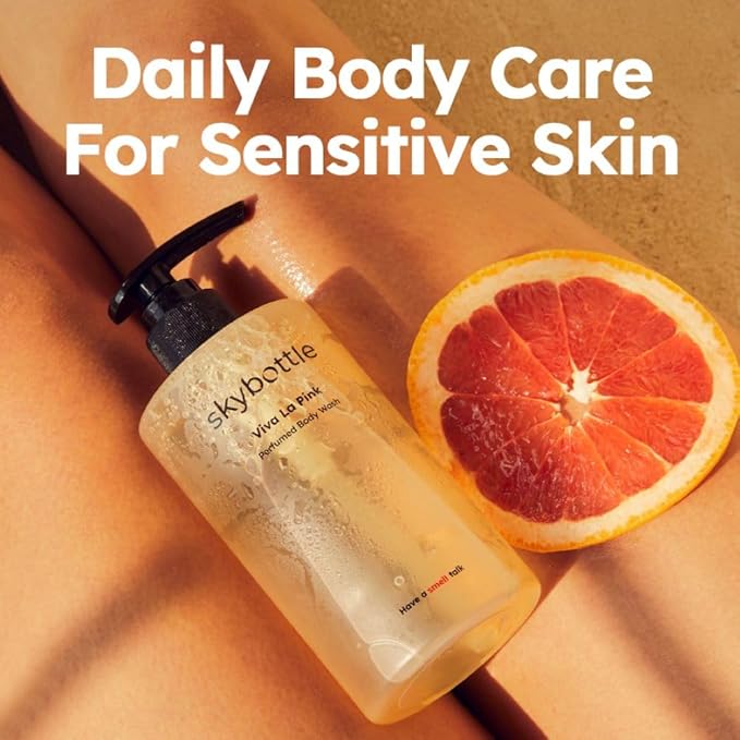 skybottle Body Wash Refreshing and Cleansing With AHA Deep Moisture for Dry Skin Perfumed with Grapefruit Citrus Fruity Scent 10.1 Fl. Oz