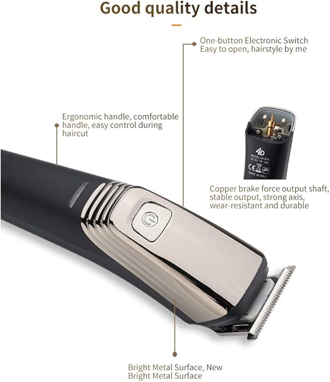 QWEASDF 3-in-1 Multifunctional Electric Hair Clipper Kit Beard Trimmer Nose Trimmer Body Shaver Side Trimmer Waterproof Blade USB Charging Use for The Whole Family