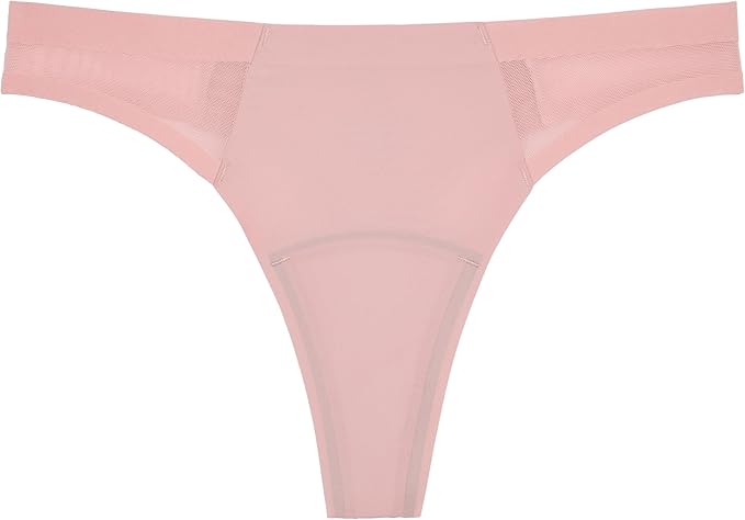 KNIX Light Leakproof No-Show Mesh Thong Period Underwear – Light Flow Reusable Absorbent Menstrual Thong