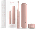 ORDO Sonic+ Electric Toothbrush with Case Sonic Toothbrushes for Adults Charging Travel Case 4 Brushing Modes Fast Rechargeable Battery Silicone Polishing USB Charger Rose Gold