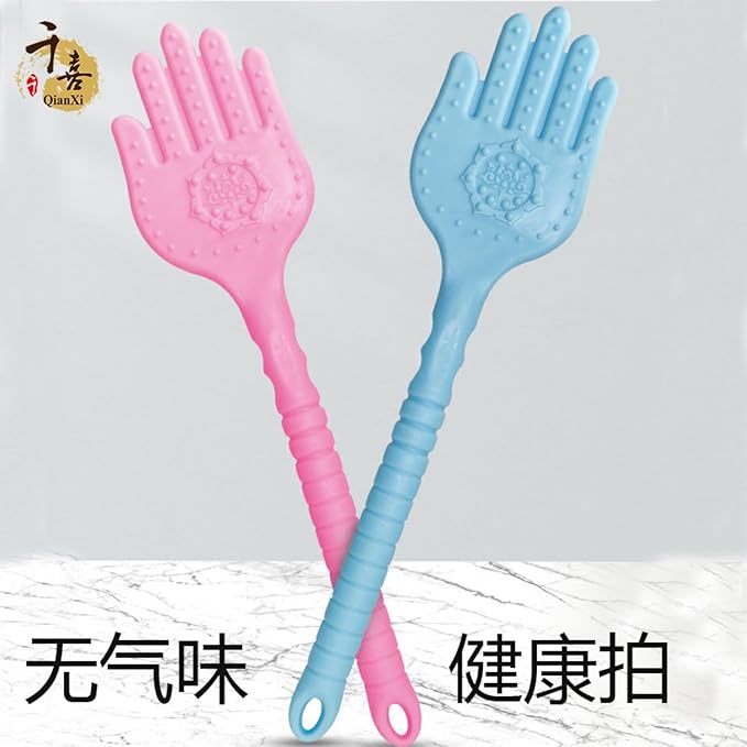 无味健康拍经络拍拍痧板 Extendable Back Scratcher手掌拍拍痧掌花朵拍 HomeOffice Body Electric Massagers