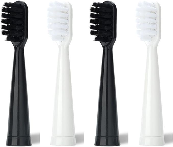 Replacement Toothbrush Heads Compatible for Jianpai JD005 RH2305/X.Q.M. B-1/Royalstar101 Soft Bristles Nozzles（16pcs）(16pcs Black)