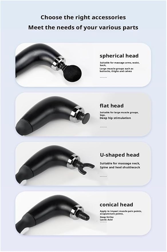 Bent Hook Fascia Electric Massage Gun(Black)