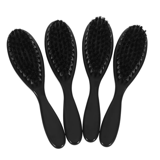 FOMIYES 12pcs Beard Sweep Brush Bristle Grooming Tool for Men for Beard Care and Hair Cleaning Compact Design for Travel Use