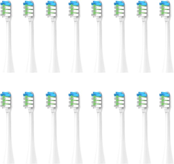 Compatible for 360 T1 Y1 Toothbrush Replacement Heads16pcs(16pcs Standard Clean)