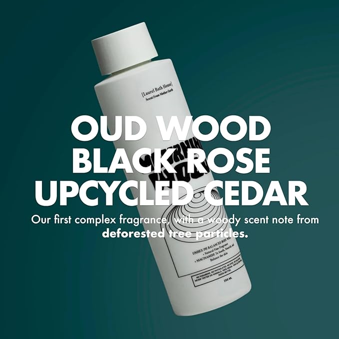 Mourning Wood Body Wash | Hydrates Cleanses Nourishes Skin with Niacinamide | Notes of Oud Wood Black Rose Cedar | Free From Parabens Sulfates &amp Phthalates 415ml