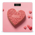 Heart Shaped Food Scale for Body Weight Anti-Slip Sturdy Tempered Glass Weighing Machine Highly Digital Accurate Bright LCD Bathroom Scale for Household Gift