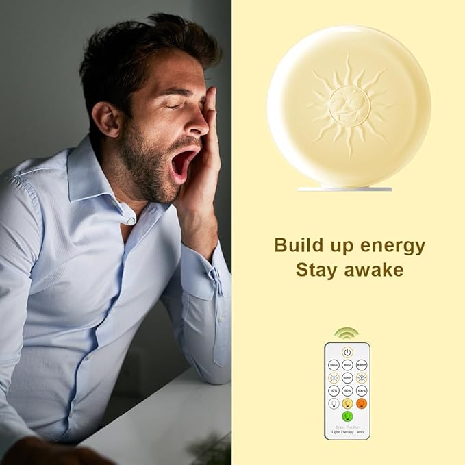 Light Therapy Lamp2 Major FunctionsActivate MoodRelieve HeadacheUV-Free 10000 LUX Treatment Light20-Level Drightness Fine-Tuning 4 TimingsLarge Glossy Rotatable Stand (RLTL00100)