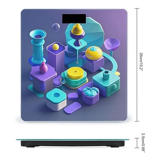 Interesting Shapes Scale for Body Weight Digital Bathroom Scale Toughened Glass High Precision Scales for Body Weight with Large LCD Backlight Display Weight Scales