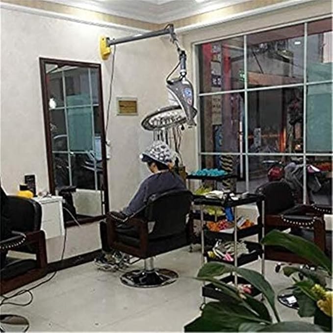 950W Wall Mounted Orbiting Hair Dryer Heat Color Perm Processor Accelerator with Adjustable Timer and Temperature