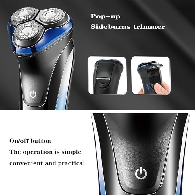 Head Shavers for Bald Men Wet Dry Electric Shaver for Men Rotary Beard Electric Razor Shaving Machine Grooming Kit Rechargeable LCD Display
