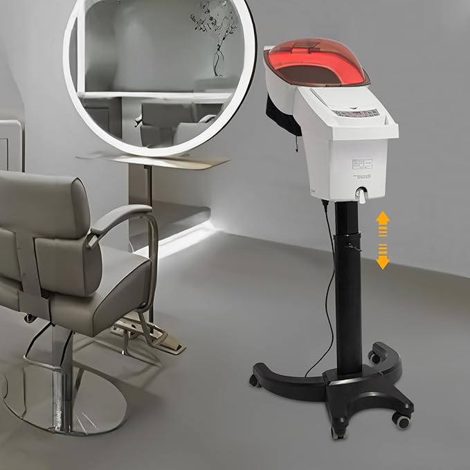 750W 5Heads Infrared Heat LampHairdressing HeaterMultifunctional Salon Hair DryerHair Color ProcessorHair Treatment MachineSalon Heat Lamp Headed Lamp (White)