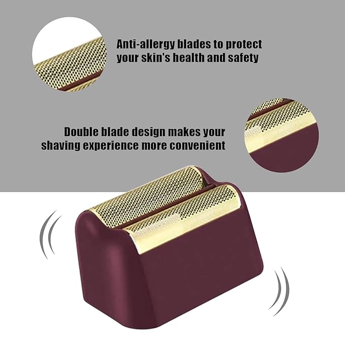 Professional 5 Star Series Finale Shaver Replacement Foil and Cutter Bar Assembly Compatible With Wahl Shaver Foil 7031-100 7043-100 (Red-2)
