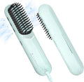 Cordless Hair Straightener Brush - Webeauty Portable On-The-Go Straightener for Women | USB Rechargeable Fast Heating 200M Negative Ions 6400mAh Perfect for Daily Commute &amp Short Trips (Ice Bl