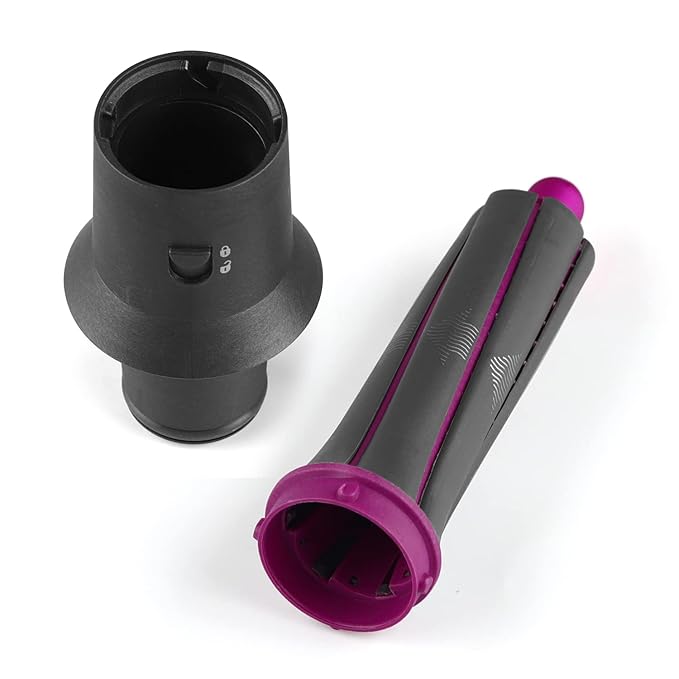 1 Pair Short Hair Curling Barrels for Dyson Supersonic Hair Dryer Curling Attachment 1.2 inch Automatic Curling Parts with Adapter for Multi Short Hair Styles