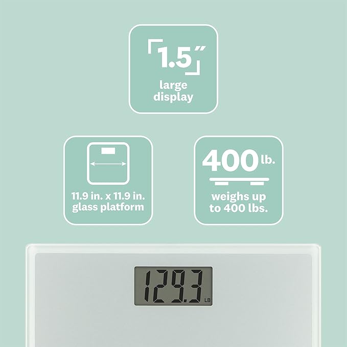 Weight Watchers Scales by Conair Scale for Body Weight Digital Bathroom Scale in Glass