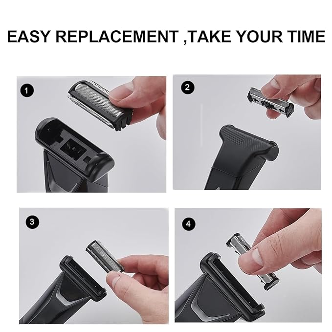 3 Pack Replacement Foil Blade Compatible with MANSCAPED The Lawn Mower Electric 5.0 Ultra Hair TrimmerReplacement Clipper Blades Groin Hair Foil Shaver Head for Close Body Hair Grooming
