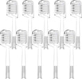 Compatible10 Pcs/Pack Replacement Toothbrush Heads for Laifen Wave Electric for Sensitive Gum Care Transparent