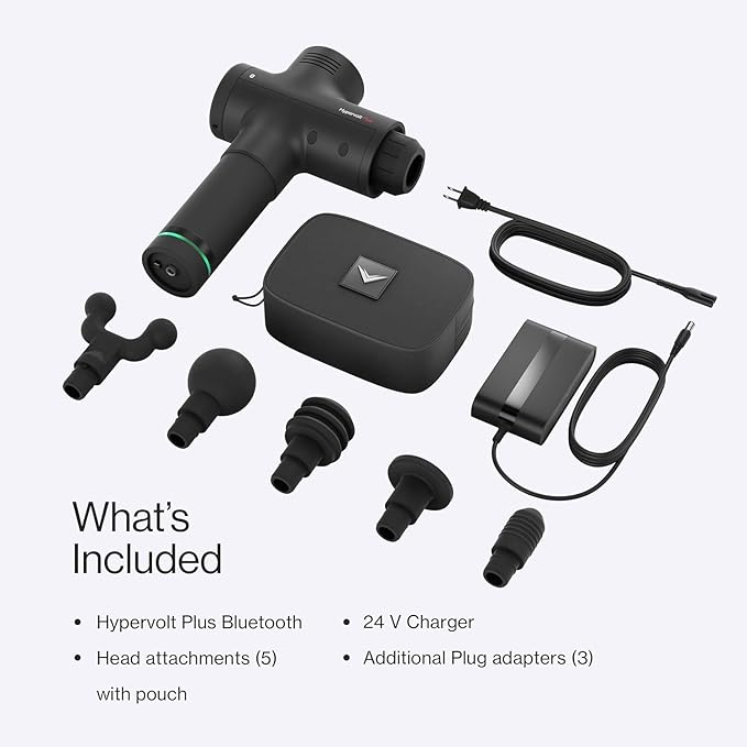 Hyperice Hypervolt Plus with Bluetooth and Heated Head Recovery Bundle