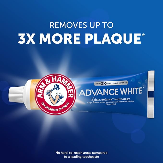 Arm &amp Hammer Essentials Charcoal Deodorant 4-Pack and Advance White Toothpaste 6 Ounce (Pack of 4)