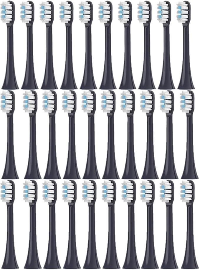 Compatible for T301 Replacement Toothbrush Heads 20/30PCS(Black -30pcs)
