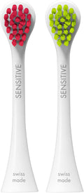 Curaprox Hydrosonic Brush Heads Rainbow Sensitive Duo – for Gentle Gum Care &amp Precise Cleaning | Magenta/Green 2-Pack | Compatible with All Sonic Models | Swiss Made