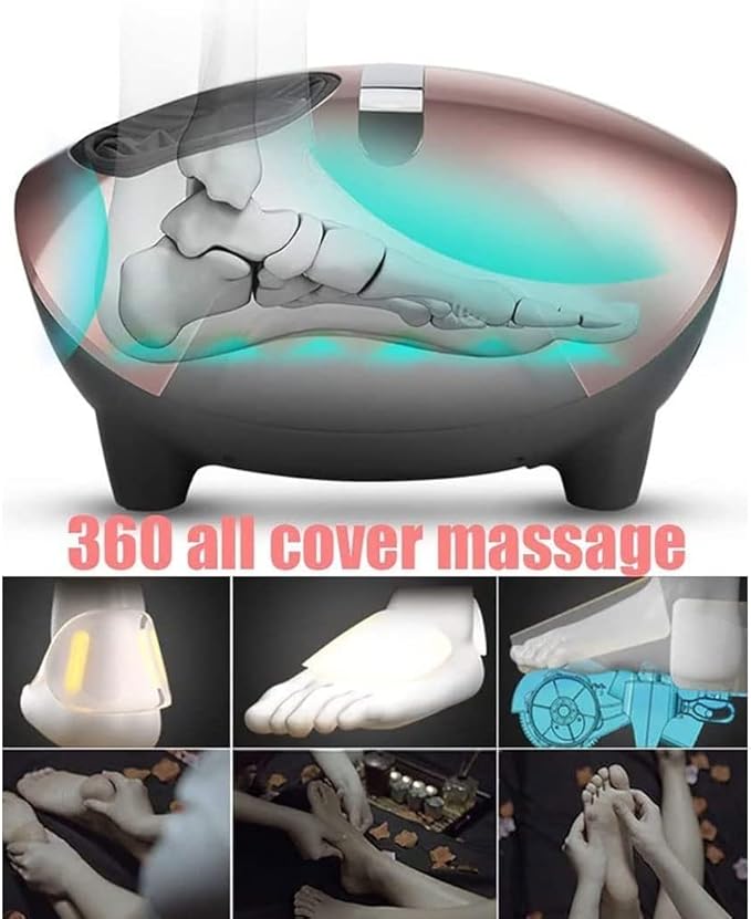 Foot Massager Machine Deep Kneading Massager Delivers Relief for Tired Muscles and Plantar Multi-Level Settings &amp Adjustable Intensity for Home or Office Use (Color : White)