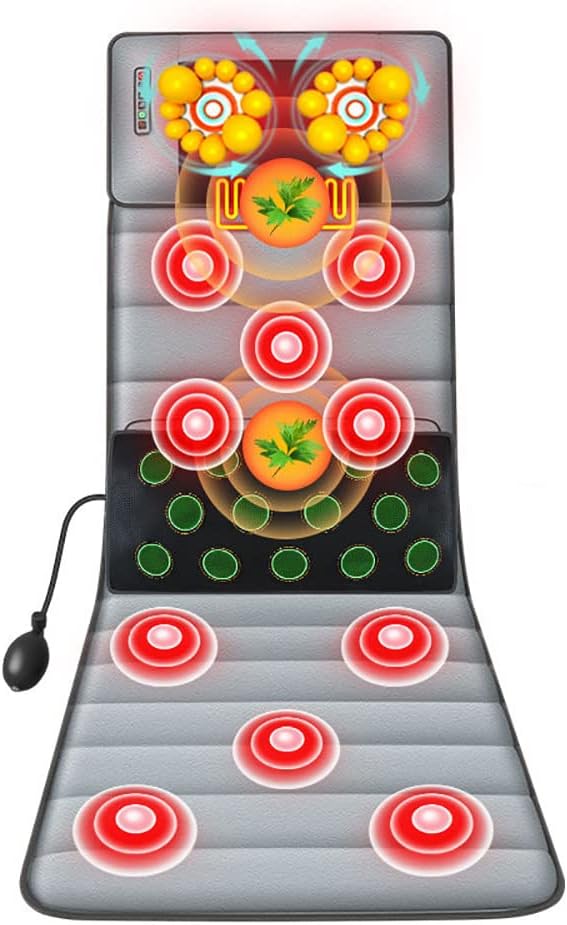 Multifunctional Home Massage Mattress Cervical Spine Waist Back Massager Body Electric Massage Pad Cushion Heating Cushionjadevelvet