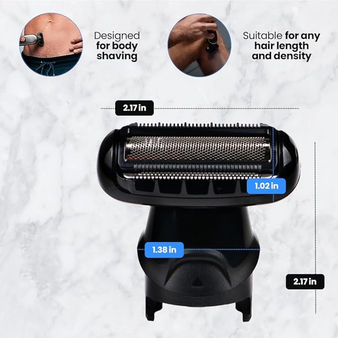 Replacement Shaver Head 81634460 for Braun Multi Grooming Body Shaver | Compatible with MGK3080 5515 5541 &amp 5544 Models
