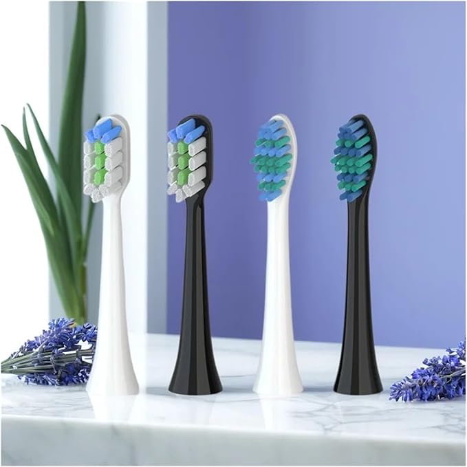 Compatible for SN-P1 Toothbrush Replacement Brush Head(8pcs)(Dark Grey)