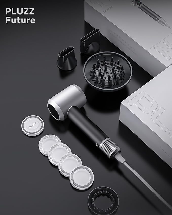 High-Speed Hair Dryer with 1.8 Touch Screen 140000 RPM 5 Billion Negative Ions 15 Custom Modes Instant Start for Fast Drying &amp Hair Care 1600W