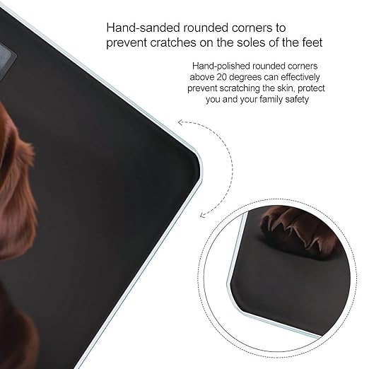Brown Labrador Retriever Scale for Body Weight Digital Bathroom Scale Toughened Glass High Precision Scales for Body Weight with Large LCD Backlight Display Weight Scales