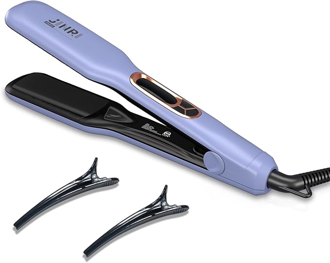 JINRI Volumizing Hair Iron Pumped-Up Volume Adjustable Temp 360 ° Tail Rotation Lasting Hair Volume for Short Or Thin Hair Dual Voltage（100-240V） Purple
