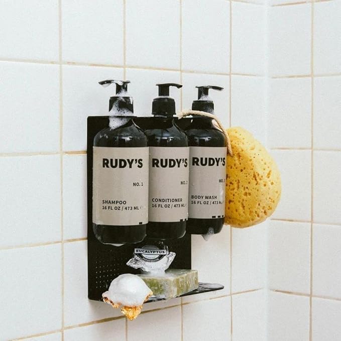 RUDY's 1-3 Shower Essentials Bundle - Shampoo and Body Wash - Natural Ingredients Sulfate &amp Paraben Free (16 fl oz Each)