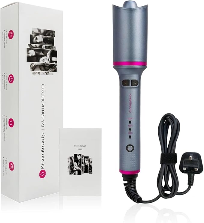 Automatic Hair Curler - Ceramic Rotating Hair Waver - Magic Curling Wand for Effortless Curls(UK)