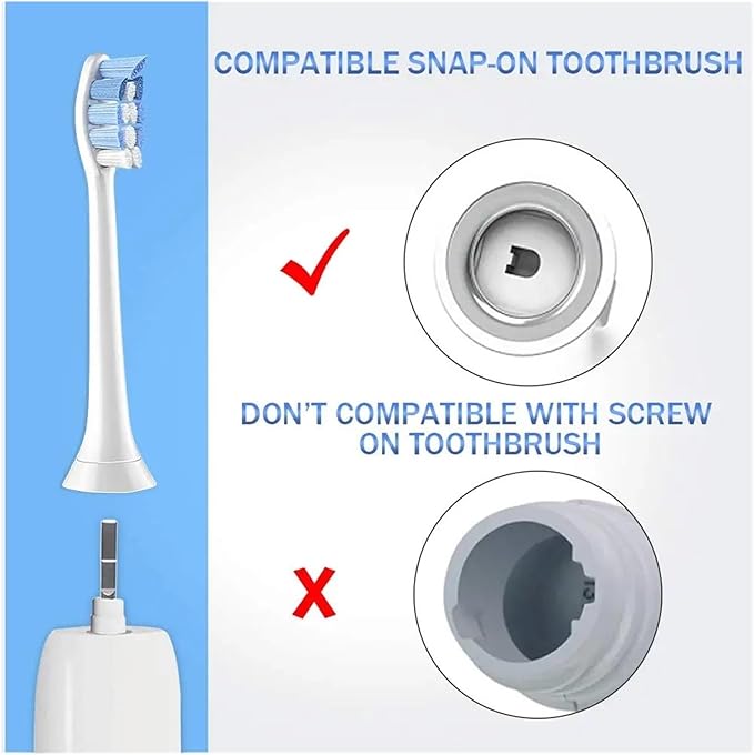 HX9034 Toothbrush Head Suitable for HX3211 HX3281 HX6220 HX6211 HX6231 HX6250 HX6252 HX9322 HX9331 HX9334 HX6253 and HX6530 Models(Ivory)