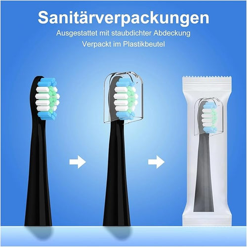 10 PCs Compatible with Oral-B Pulsonic Electric Toothbrush Sound Replacement Heads(Black)