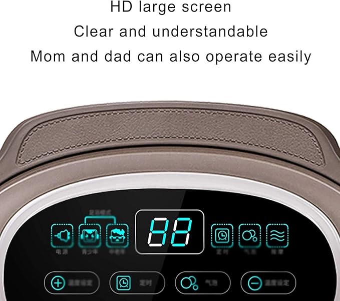 Massager with Motorized Rollers Shiatsu Massage Shower Heat Red Light Temperature Control Timer LED Display One Key Operation Durable and Convenient