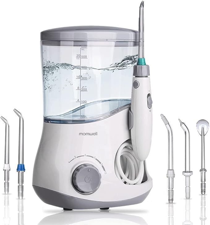 Water Flosser Professional for Teeth 600ML Dental Water Teeth Cleaner 10 Adjustable Pressure Electric Dental Pick Flosser for Teeth/Braces 5 Water Jet Tips for Family