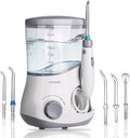 Water Flosser Professional for Teeth 600ML Dental Water Teeth Cleaner 10 Adjustable Pressure Electric Dental Pick Flosser for Teeth/Braces 5 Water Jet Tips for Family