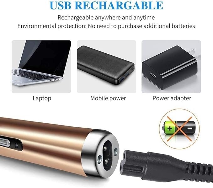 Ear and Nose Hair Trimmer Men's Nose Hair TrimmerUSB Rechargeable Ear and Nose Hair Trimmer for Men Painless Nose Hair Remover