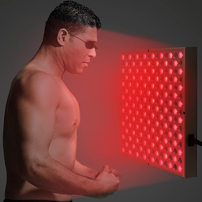 LED-Red-Light-Therapy-Device - 45W LED Panel Deep 660nm and Near-Infrared 850nm Light Combo for Skin Beauty Pain Relief of Muscles and Joints