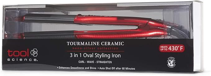 Tool Science 3 in 1 Oval Styling Iron | Flat Iron Hair Straightener and Ceramic Flat Iron