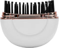 YUYTE Portable Cordless Hair Straightener Brush Mini Ionic Hot Comb for Travel USB Rechargeable Ceramic Hair Style Fast Heating Brush for Short Hair (White)