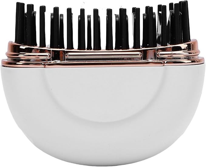 YUYTE Portable Cordless Hair Straightener Brush Mini Ionic Hot Comb for Travel USB Rechargeable Ceramic Hair Style Fast Heating Brush for Short Hair (White)