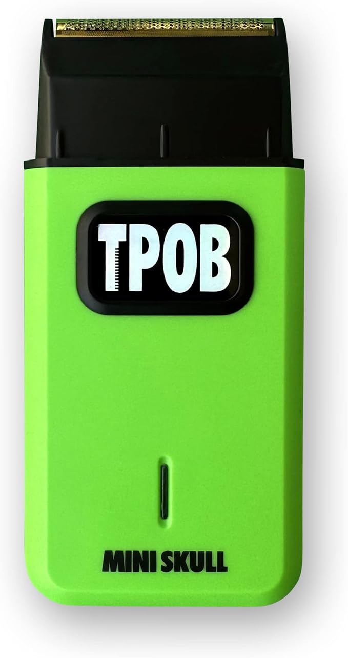 TPOB Mini Skull Single Shaver Compact Design that can fit in Your Pocket with a Turbo Charged Motor Perfect for Both Professional and at-Home use (Slime)
