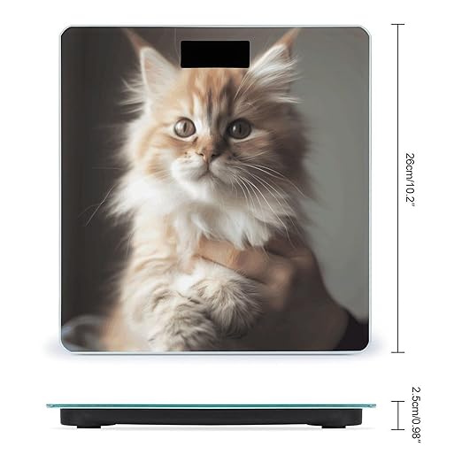 Cute Kitty Bathroom Scale Weight Scale for Body WeightHighly Accurate Digital Weighing Machine Clear LED Display Digital Bathroom Body Scale 400lb/182kg